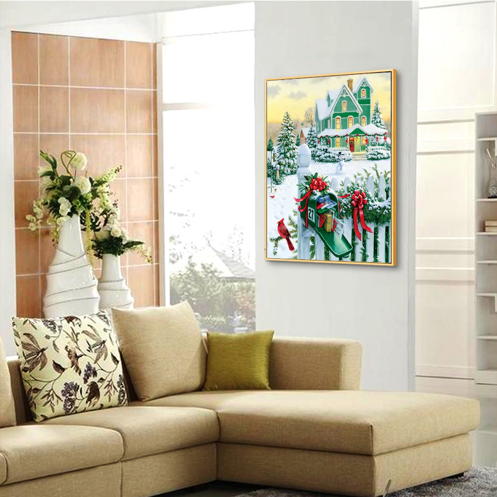 Snow View - Full Round Drill Diamond Painting 40*50CM