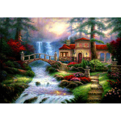 Mountain Cabin - Full Square Drill Diamond Painting 50*40CM