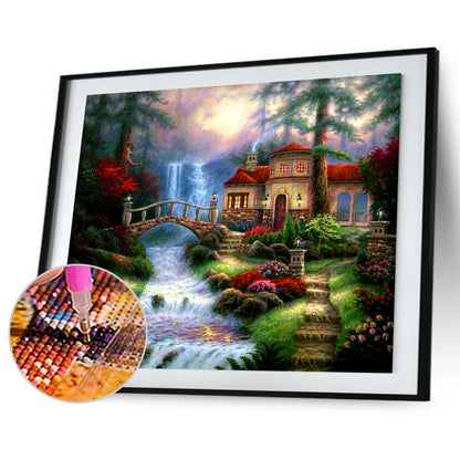 Mountain Cabin - Full Square Drill Diamond Painting 50*40CM