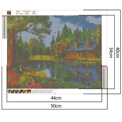 Lake House - Full Square Drill Diamond Painting 50*40CM