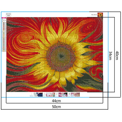 Sunflower - Full Square Drill Diamond Painting 50*40CM