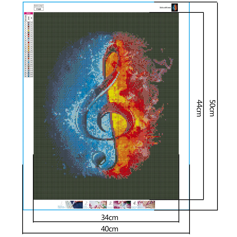 Music Battle - Full Square Drill Diamond Painting 40*50CM