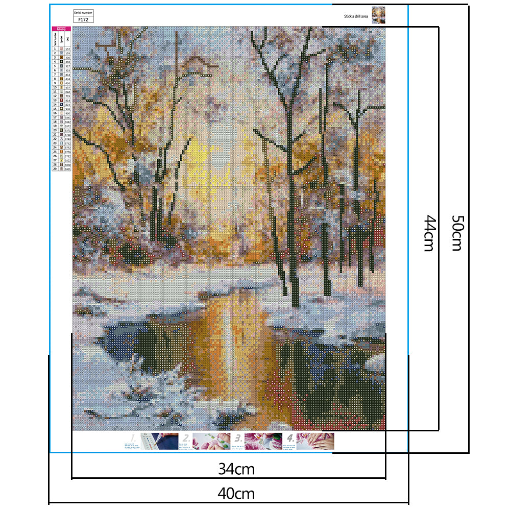 Winter Sun - Full Square Drill Diamond Painting 40*50CM