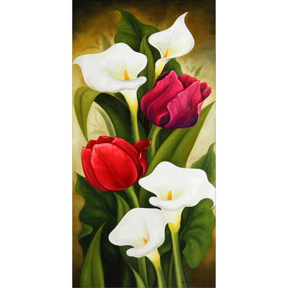 Flower - Full Round Drill Diamond Painting 45*85CM