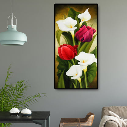 Flower - Full Round Drill Diamond Painting 45*85CM