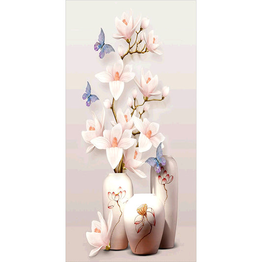 Vase Mangnolia - Full Round Drill Diamond Painting 45*85CM