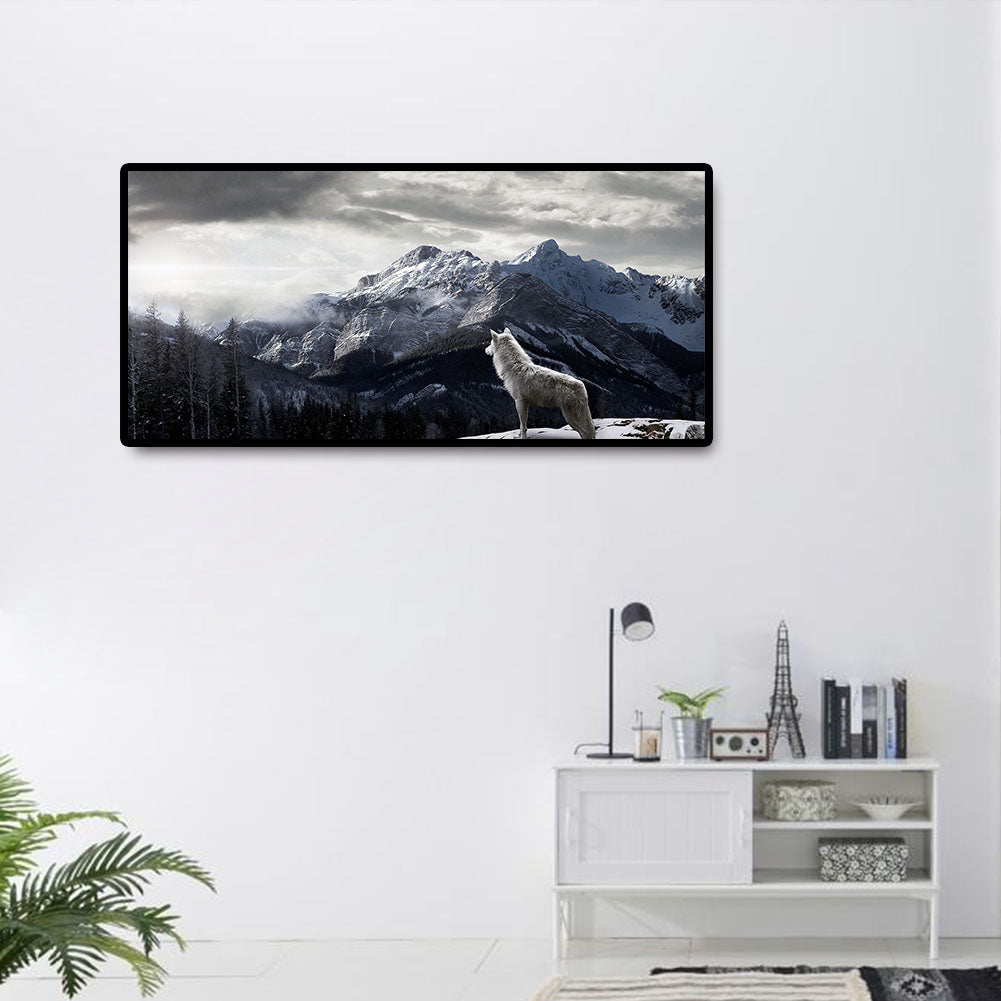 Mountain Scenery - Full Round Drill Diamond Painting 80*40CM