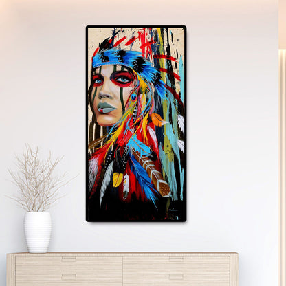 Aboriginal Girl - Full Round Drill Diamond Painting 45*85CM