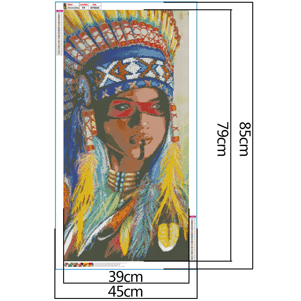 Lady - Full Round Drill Diamond Painting 45*85CM