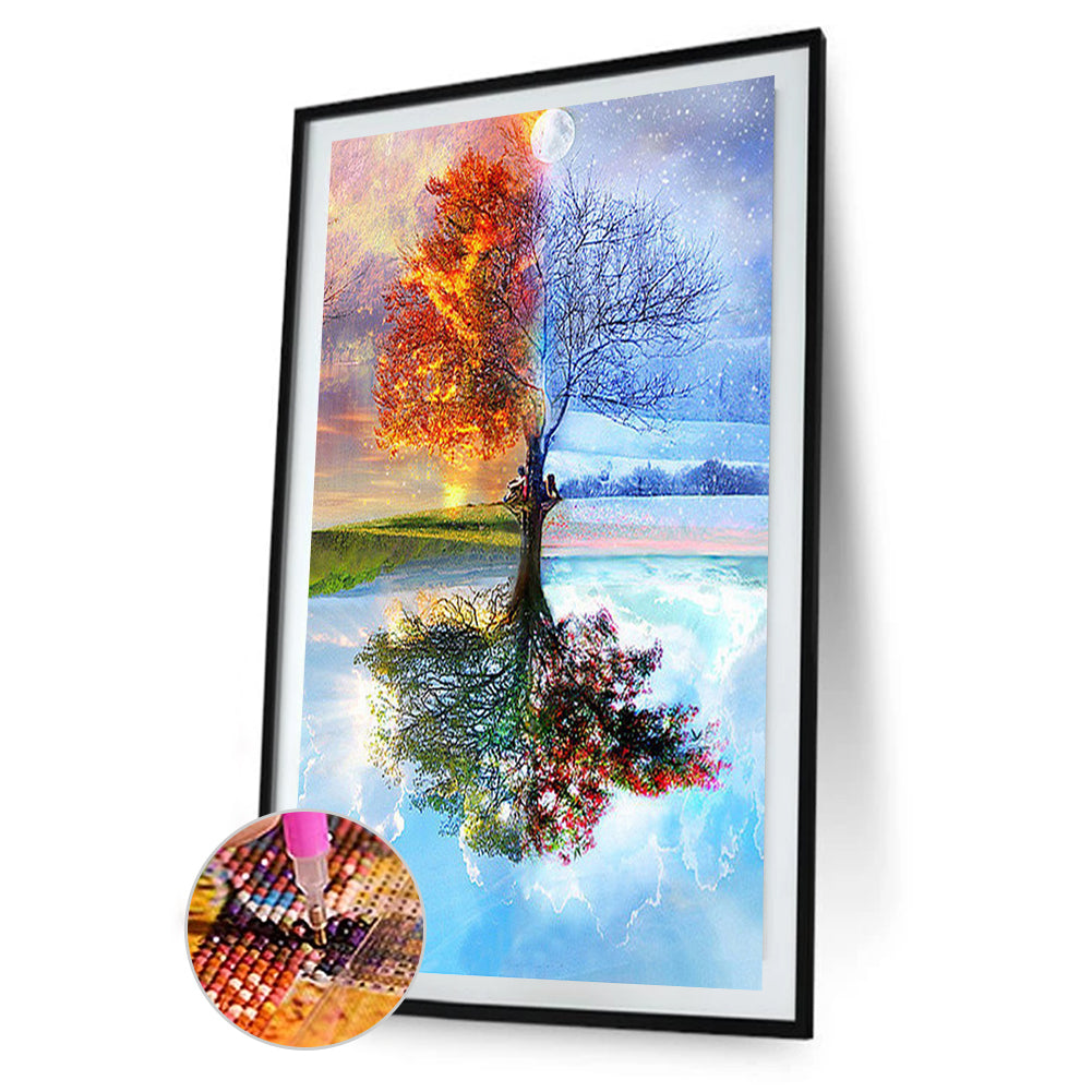 Tree - Full Round Drill Diamond Painting 45*85CM