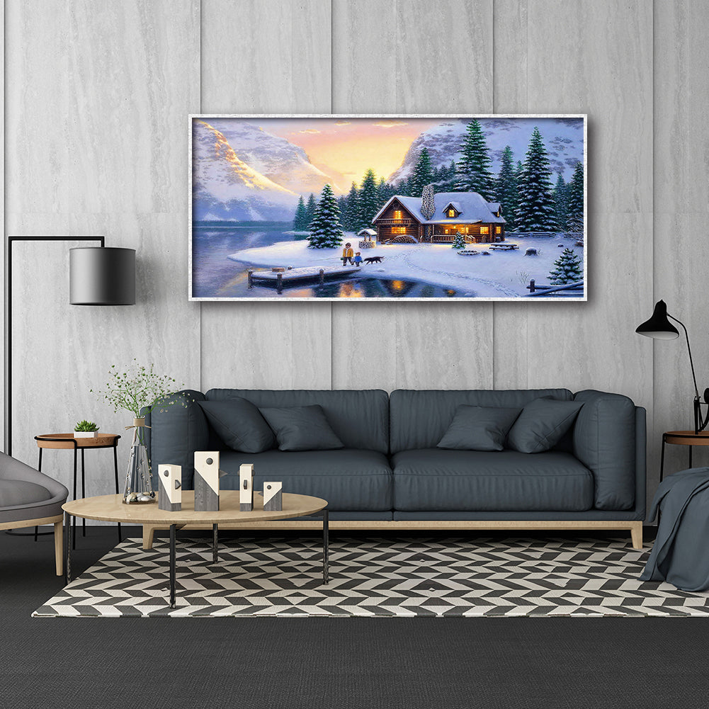 Snowfield - Full Round Drill Diamond Painting 80*40CM