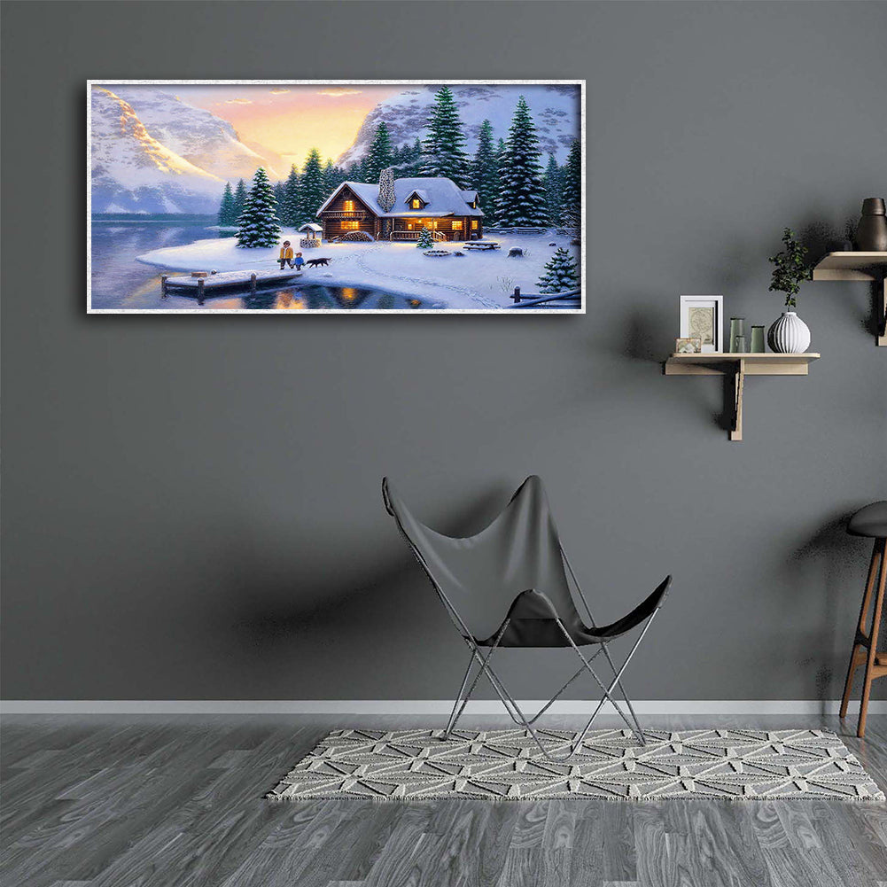 Snowfield - Full Round Drill Diamond Painting 80*40CM