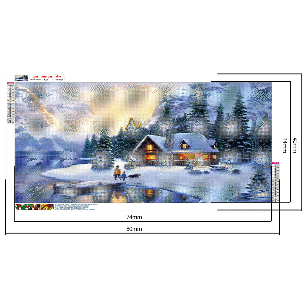 Snowfield - Full Round Drill Diamond Painting 80*40CM