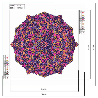 Datura - Special Shaped Drill Diamodn Painting 30*30CM