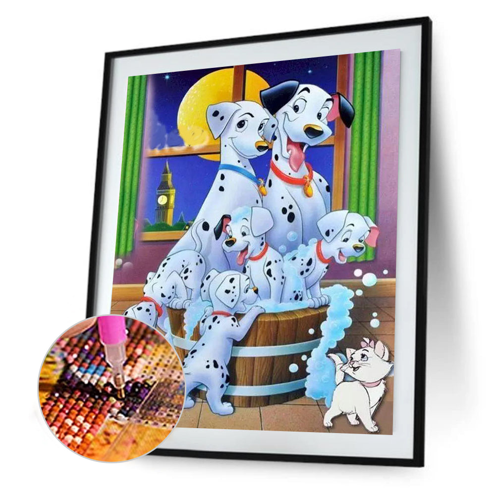 Window Dogs - Full Round Drill Diamond Painting 40*50CM