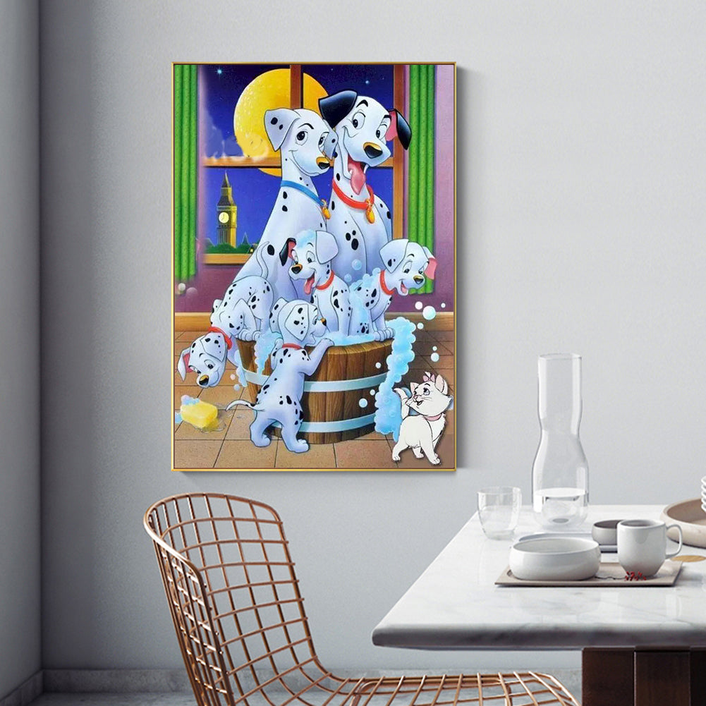 Window Dogs - Full Round Drill Diamond Painting 40*50CM