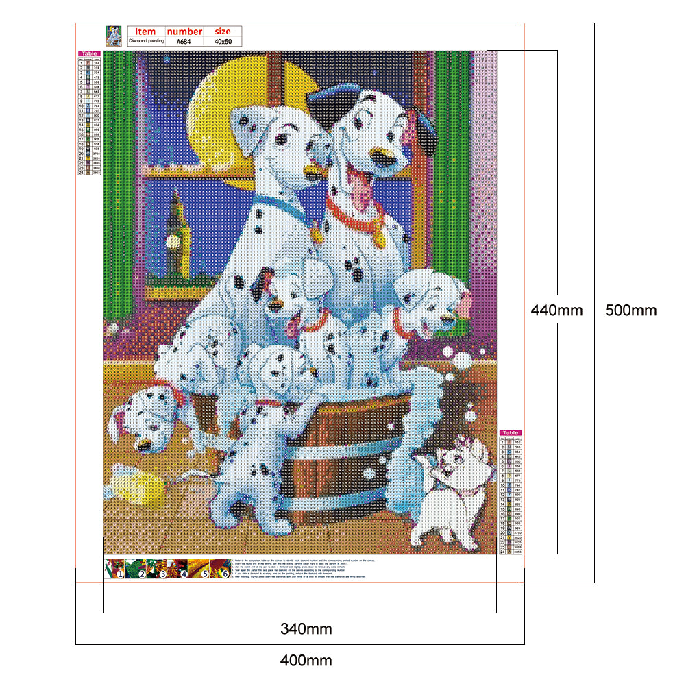 Window Dogs - Full Round Drill Diamond Painting 40*50CM