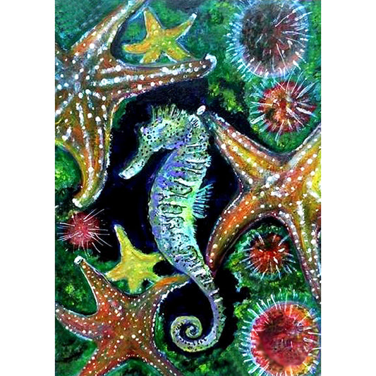 Sea Horse - Full Round Drill Diamond Painting 30*40CM