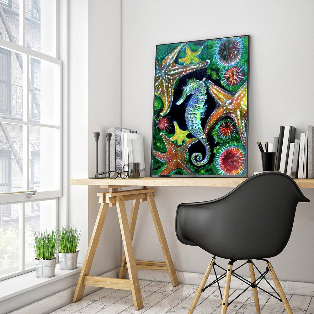 Sea Horse - Full Round Drill Diamond Painting 30*40CM