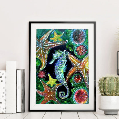 Sea Horse - Full Round Drill Diamond Painting 30*40CM