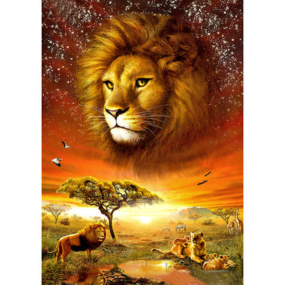 Lawn Lion - Full Round Drill Diamond Painting 30*40CM