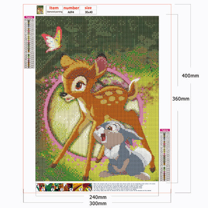 Deer - Full Round Drill Diamond Painting 30*40CM