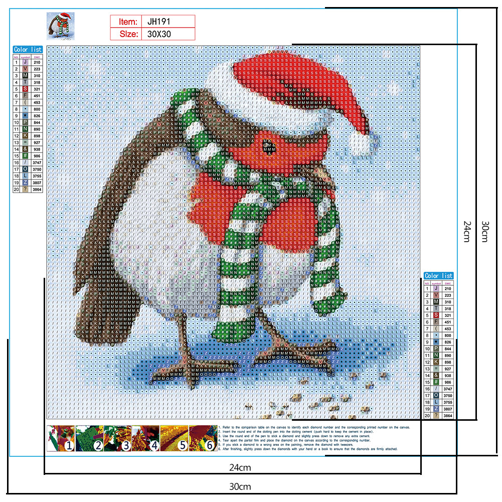 Christmas Bird - Full Round Drill Diamond Painting 30*30CM