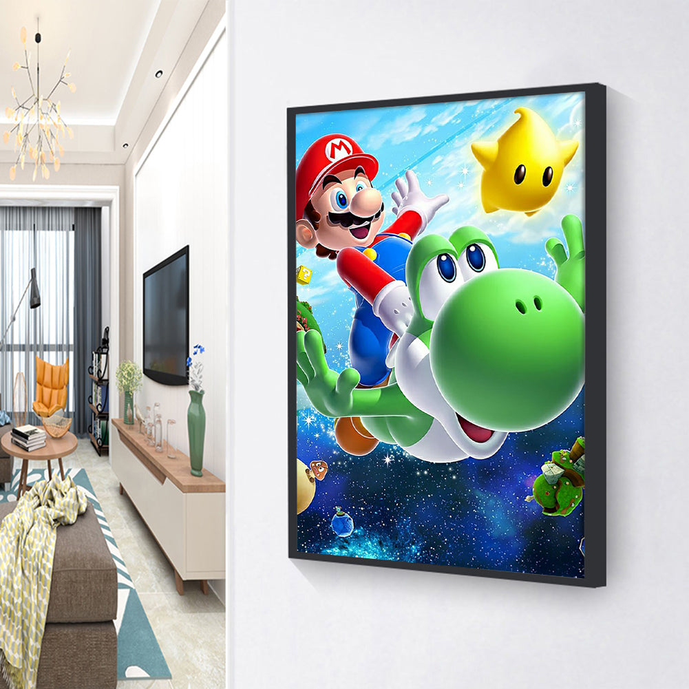 Characters Mario - Full Round Drill Diamond Painting 30*40CM