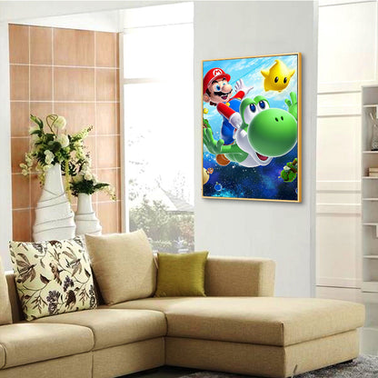 Characters Mario - Full Round Drill Diamond Painting 30*40CM