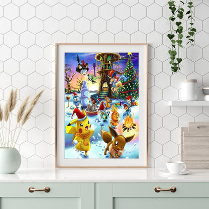 Figure Pikachu - Full Round Drill Diamond Painting 40*50CM