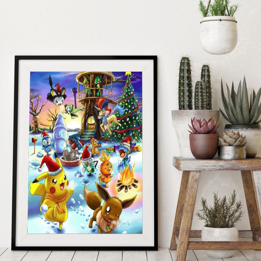 Figure Pikachu - Full Round Drill Diamond Painting 40*50CM