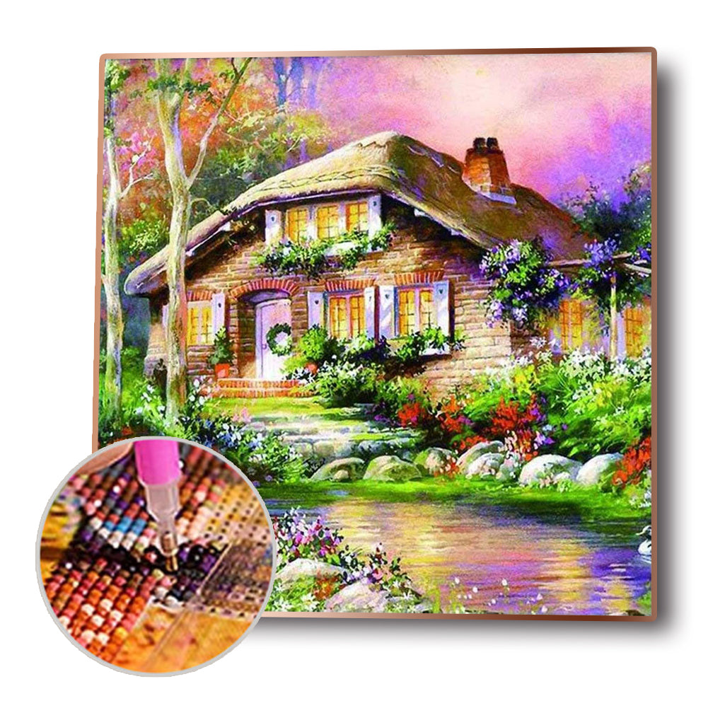 House - Full Round Drill Diamond Painting 30*30CM