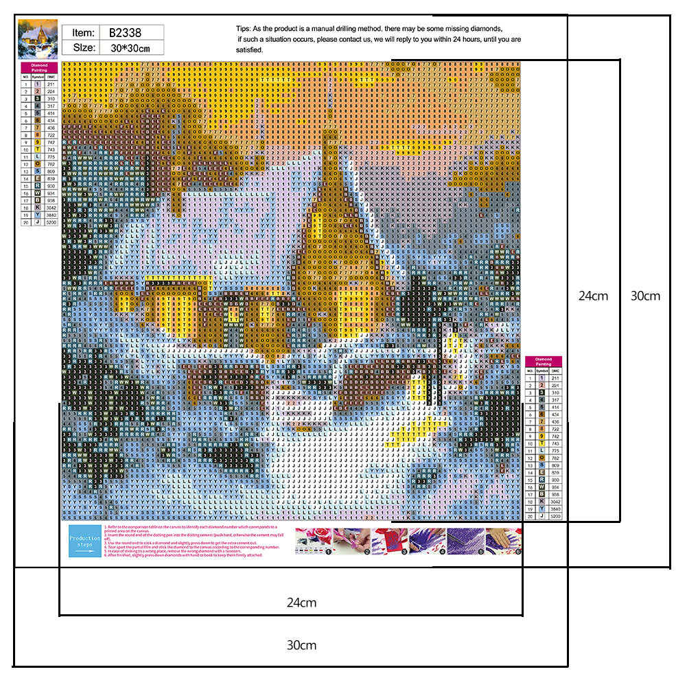 Snow House - Full Round Drill Diamond Painting 30*30CM