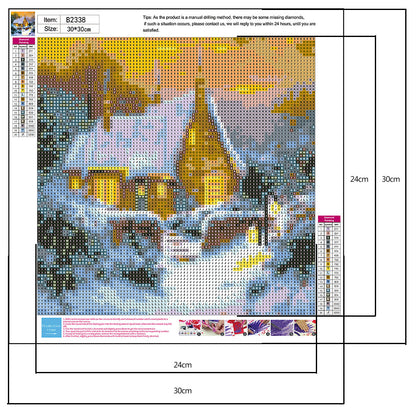 Snow House - Full Round Drill Diamond Painting 30*30CM