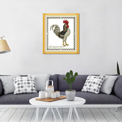 Rooster - 14CT Stamped Cross Stitch 37*33CM