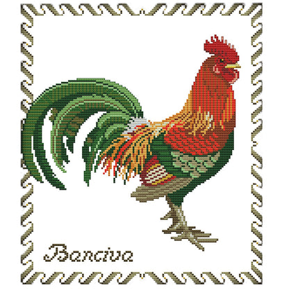 Rooster - 14CT Stamped Cross Stitch 37*33CM