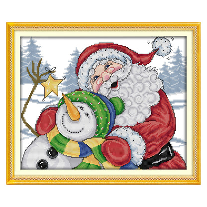 Happy Christmas - 14CT Stamped Cross Stitch 34*29CM