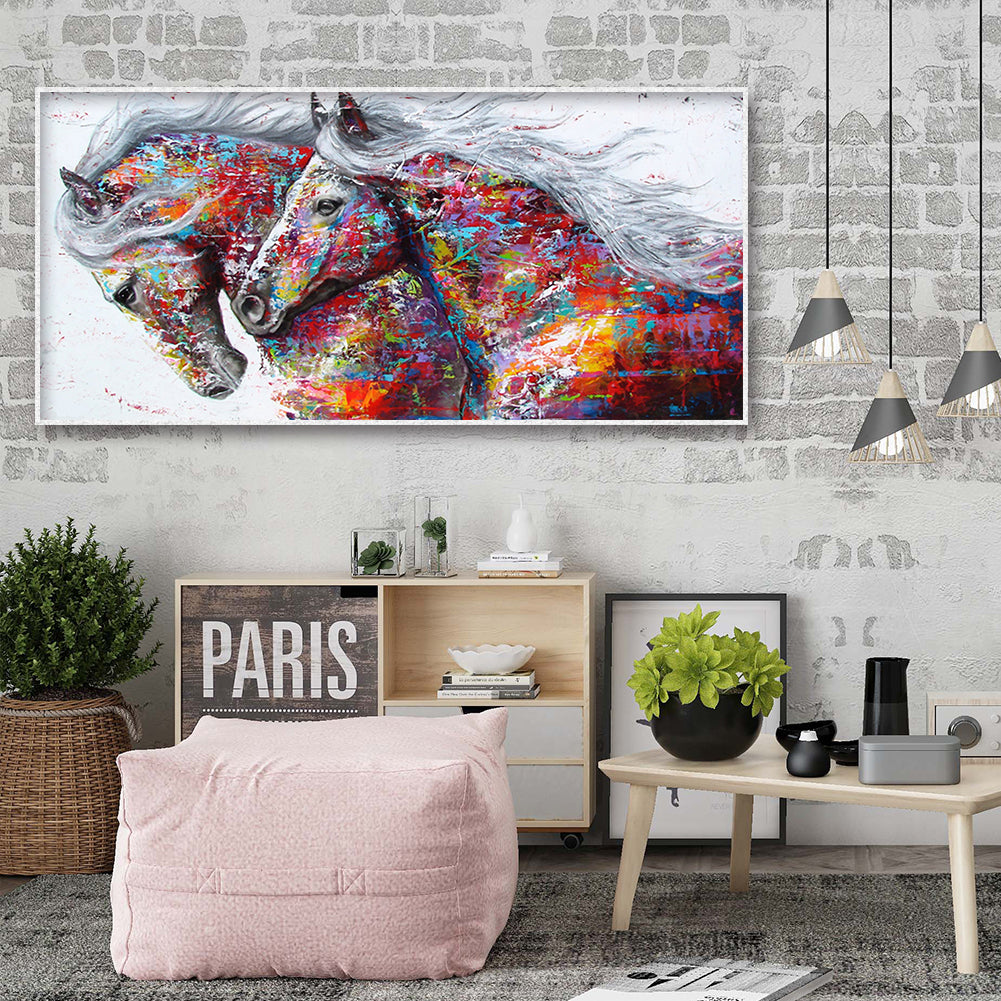 Horse - Full Round Drill Diamond Painting 80*40CM