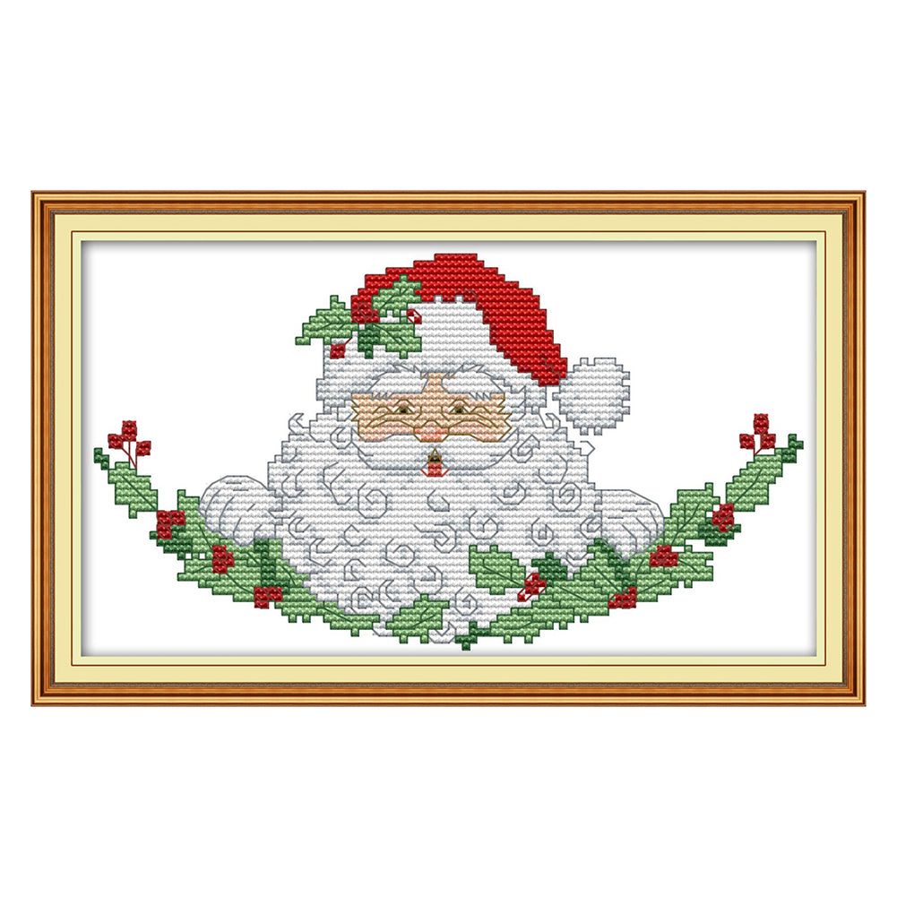 Christmas Man - 14CT Stamped Cross Stitch 26*16CM