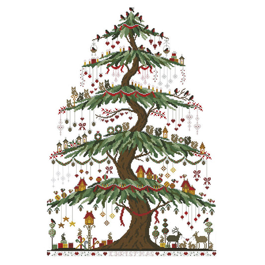 Christmas Tree - 14CT Stamped Cross Stitch 48*66CM