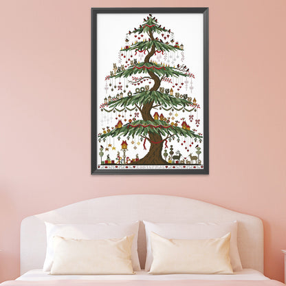 Christmas Tree - 14CT Stamped Cross Stitch 48*66CM