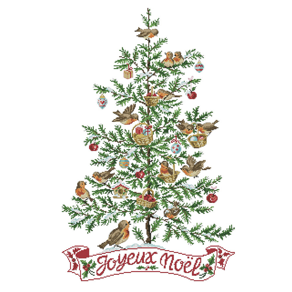 Christmas Tree - 14CT Stamped Cross Stitch 46*64CM