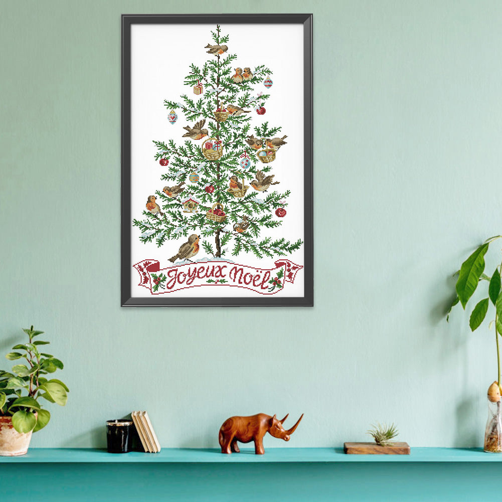 Christmas Tree - 14CT Stamped Cross Stitch 46*64CM