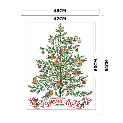 Christmas Tree - 14CT Stamped Cross Stitch 46*64CM