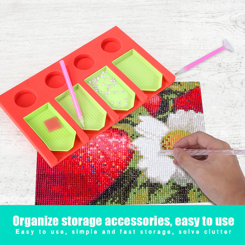 Diamond Painting Tool Kit with Organizer Tray Storage Box Nail Beads Holder