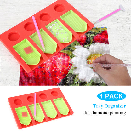 Diamond Painting Tool Kit with Organizer Tray Storage Box Nail Beads Holder