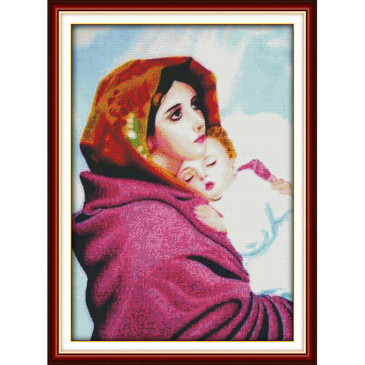 Virgin Child - 14CT Stamped Cross Stitch 76*56CM