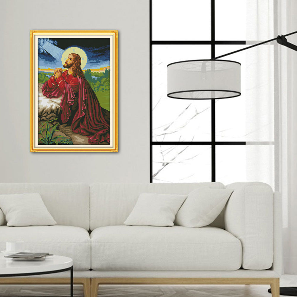 Jesus - 14CT Stamped Cross Stitch 59*42CM