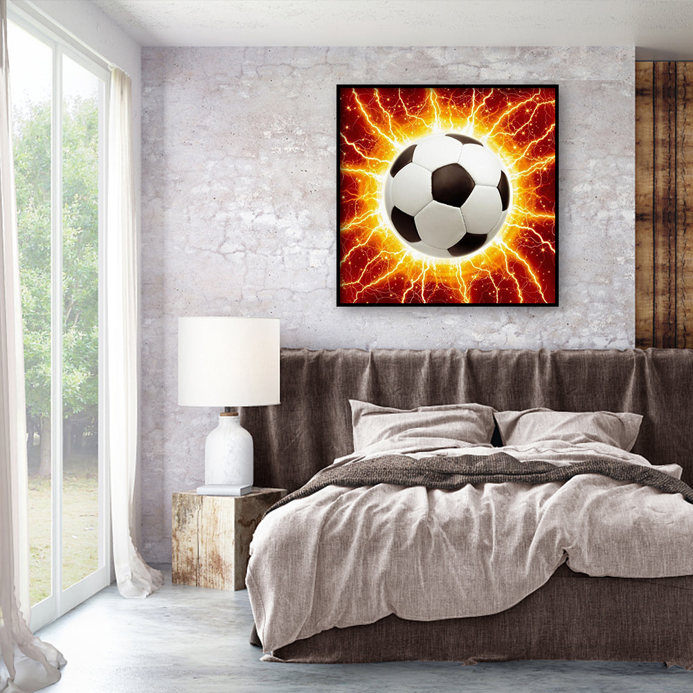Shining Football - Full Round Drill Diamond Painting 30*30CM