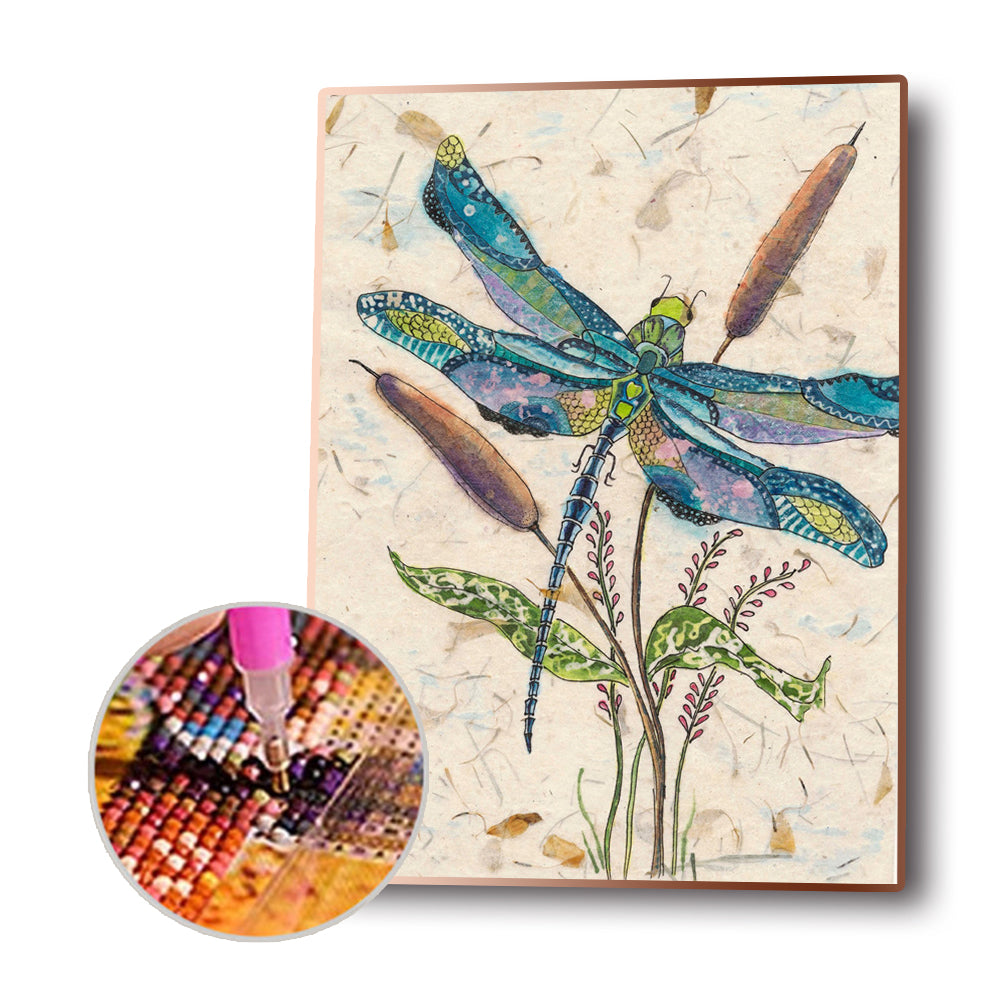 Dragonfly - Full Round Drill Diamond Painting 30*40CM